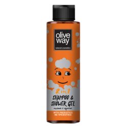 Oliveway 2 in 1 Shampoo & Shower gel for kids with prebiotics, olive leaves, chamomile extracts & pro-Vitamin B5 250ml